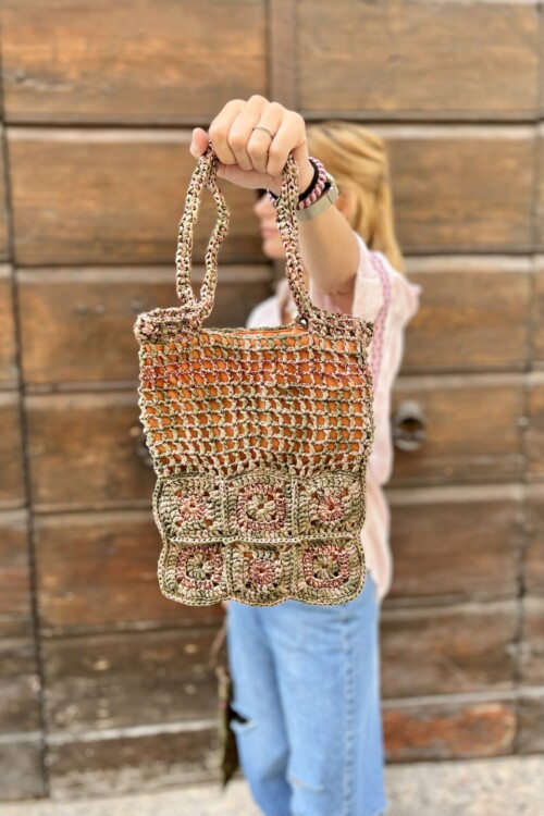 Borsa rafia e lurex