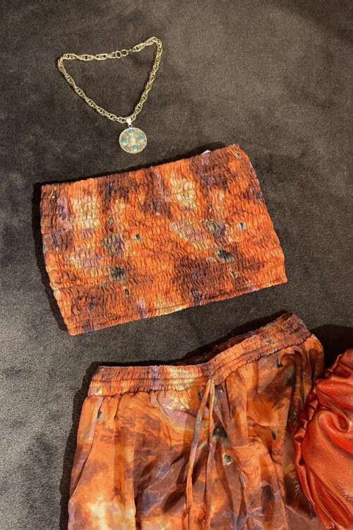 Top / fascia elastica orange