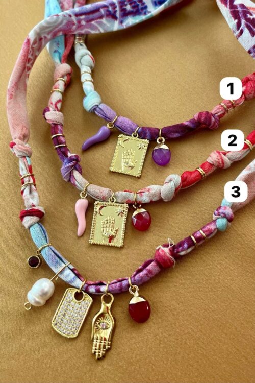 Collana Bandana sfumato violet