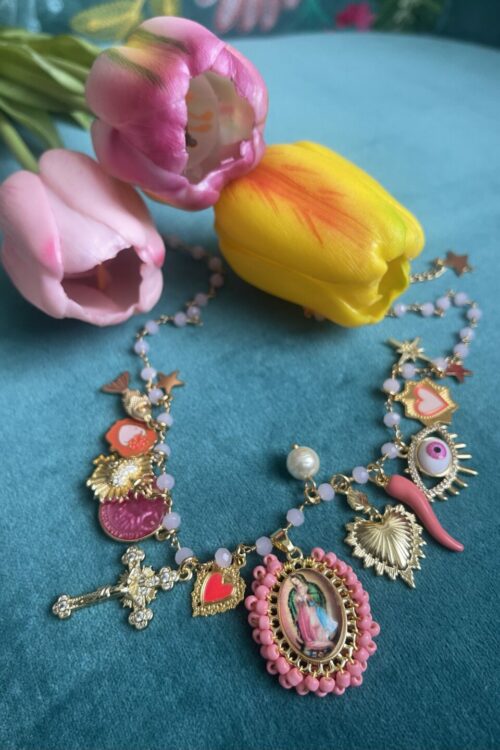 Collana Holy Mary Pink