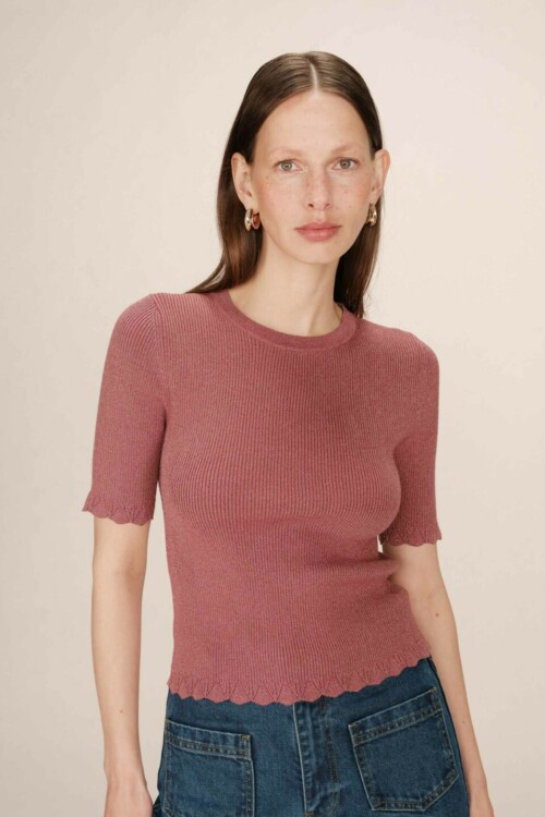 Maglia terracotta lurex