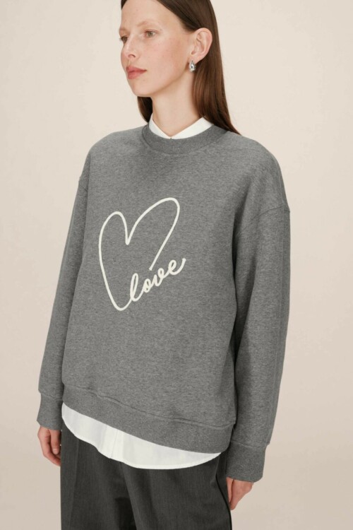 Felpa grigia " Love"