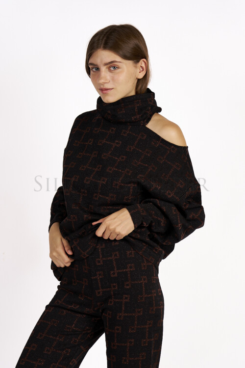 Felpa cut out geomac nero