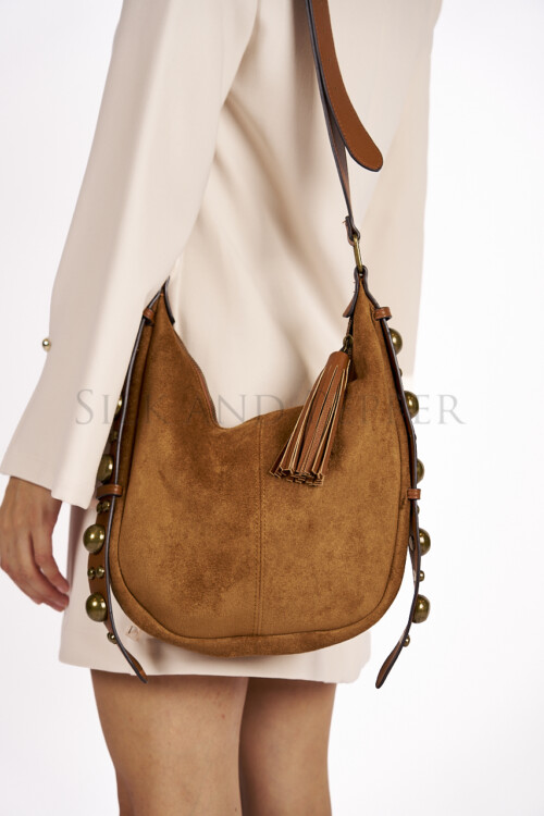 Borsa  suede cammello