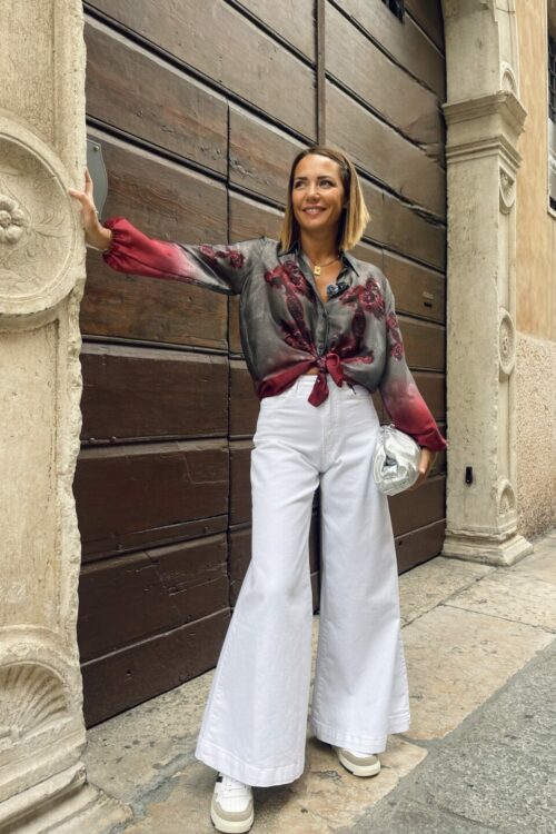 Jeans Maxi Wide Leg in Cotone Leggero – Volume e Libertà