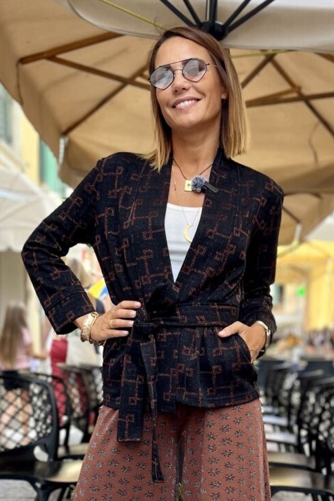 kimono Geomac Multi nero