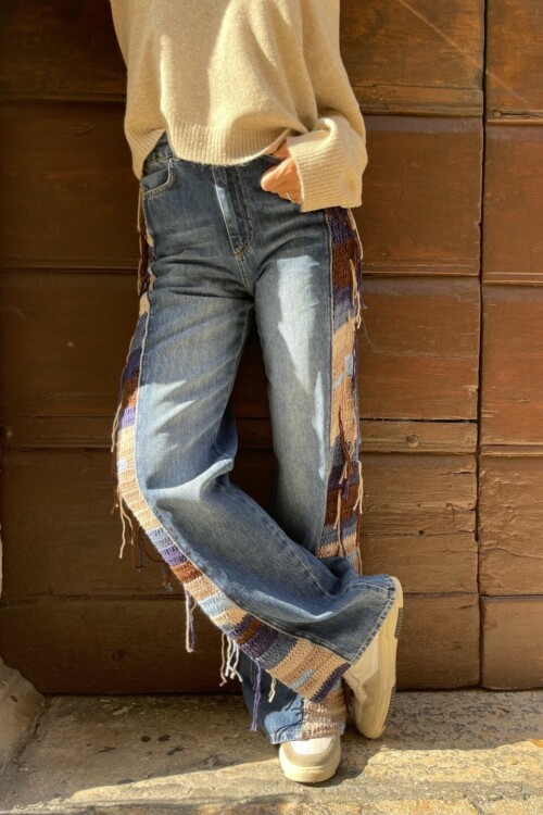 Jeans Flare Frange Made in Italy | Moda Donna Elegante e Trendy
