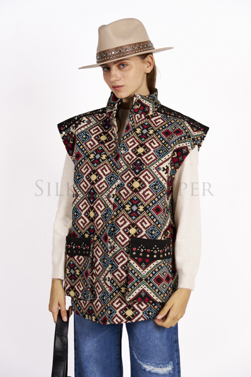 Gilet multicolor ethnic chic