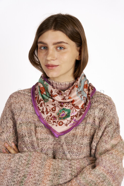 Foulard flower violet