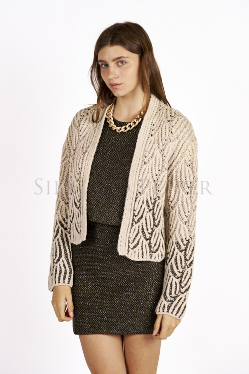 Cardigan Military Lurex Donna