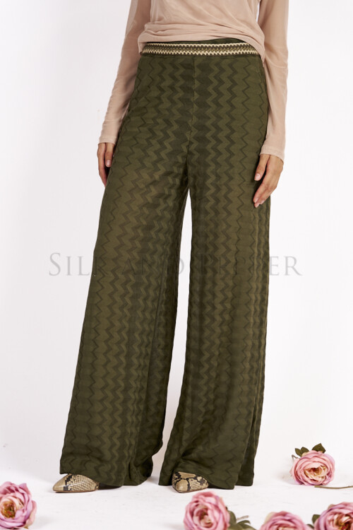 Pantalone military zig zag