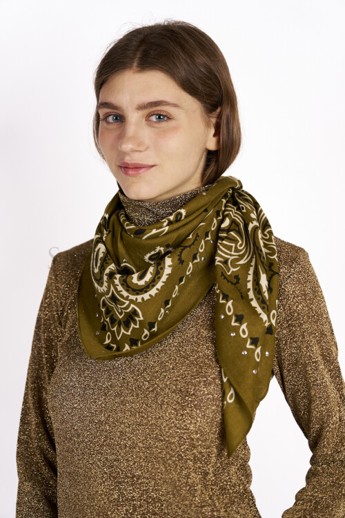 Foulard bandana kaki