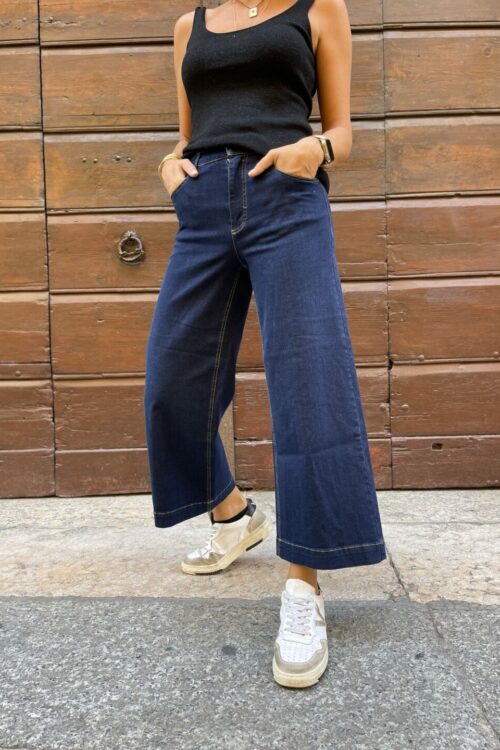 Pantalone denim donna scuro – Made in Italy