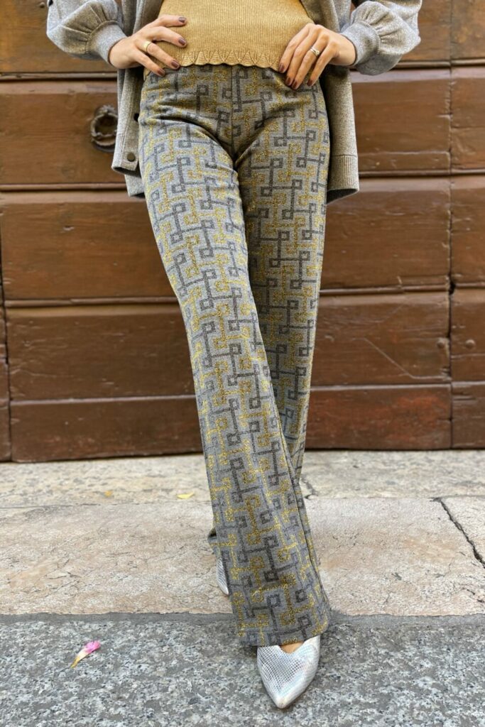 Pantalone Geomag Grigio da Silk and Pepper