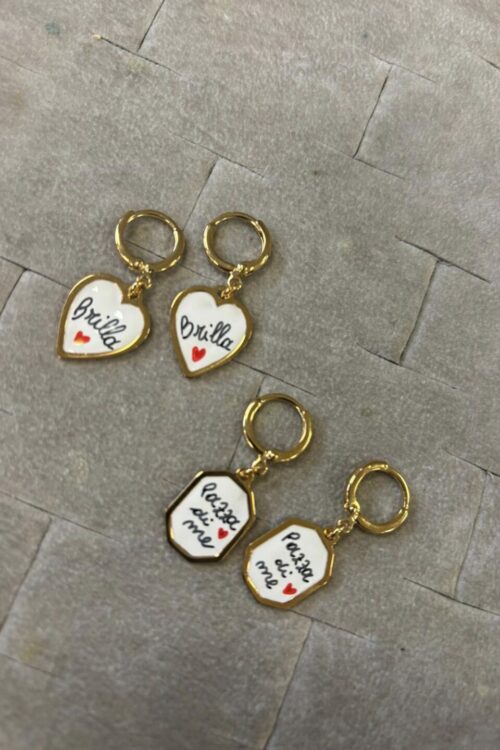 Orecchini pendenti personalizzabili da Silk and Pepper