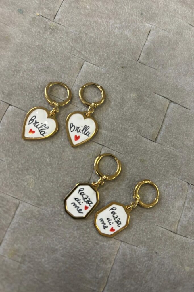 Orecchini pendenti personalizzabili da Silk and Pepper