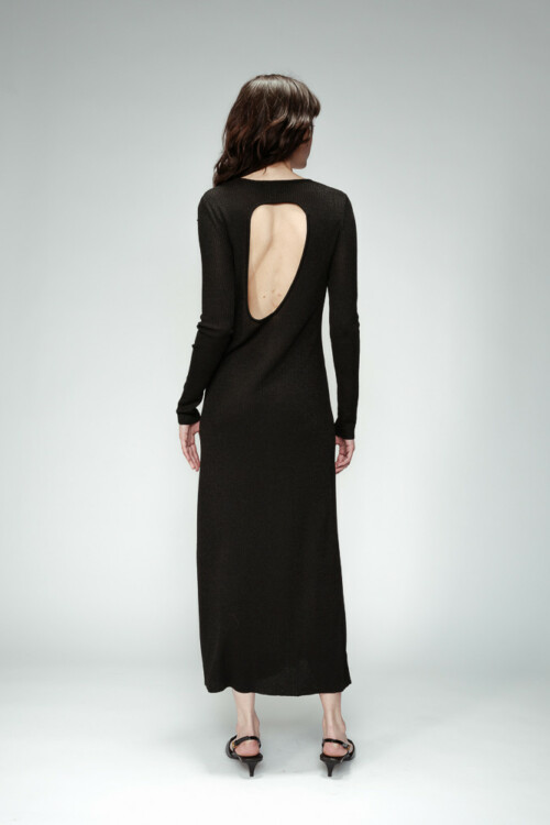 Abito lungo nero da Silk and Pepper